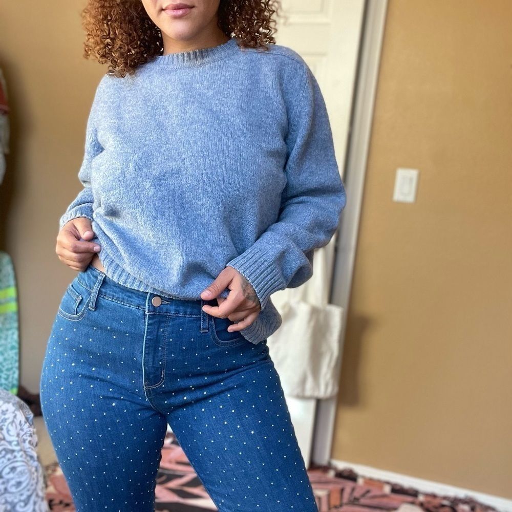 Light blue Wool Zara sweatshirt